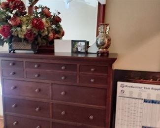 Dresser, mirror and home decor