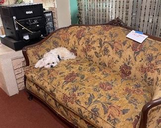 One of two Settees - Dog not included