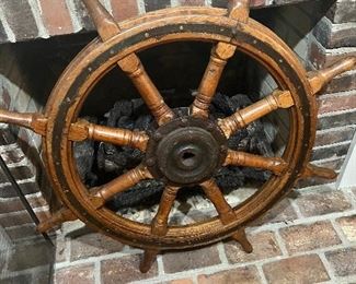 Ships wheel from 1850 sailing ship
