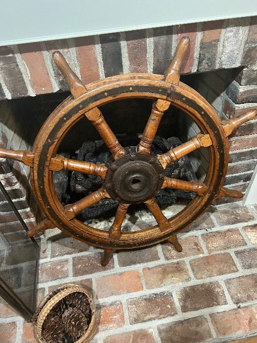 Ships wheel from 1850 sailing ship