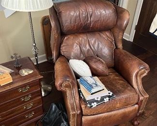 Leather recliner