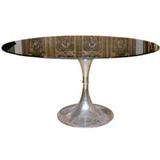 TRUMPET BASE, FUME GLASS , 70'S
