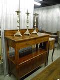 SILVER GILT BRONZE CANDLE STICKS