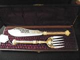 SILVER AND BONE FISH SET