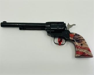 Heritage Rough Rider Revolver, 6 1/2” Barrel, 6 RDS, Mid State US Flag, .22 Cal
