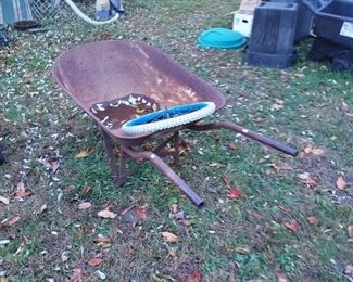 Solid cast iron wheelbarrow. Even the tire is solid
