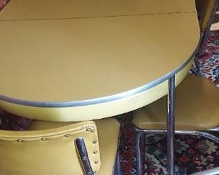 Chrome and Formica 50's dining table and chairs