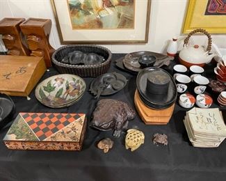 Cast iron, rosewood, porcelain.. It's all here!! 