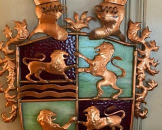 Mendel Baldessari Copper and Stained Glass Crest