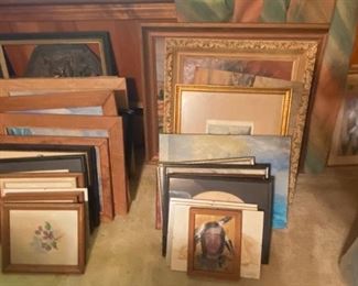 Large Collection Assorted Paintings and Wall Art