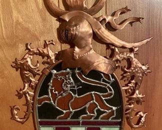 Mendel Baldessari Copper and Stained Glass Crest