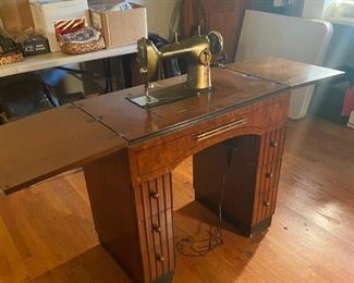 Antique Westinghouse Art Deco Cabinet Sewing Machine