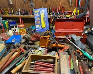 Basement packed full of Hand and Power Tools, Hardware, Supplies