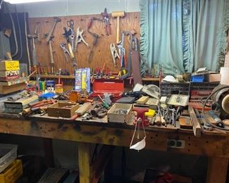 Basement packed full of Hand and Power Tools, Hardware, Supplies
