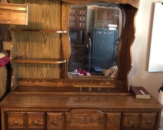 Dresser with mirror