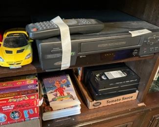 Cars, VHS tapes, VHS player
