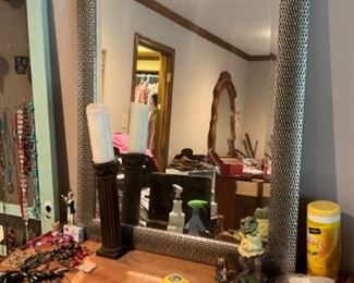 2nd tall silver rim mirror