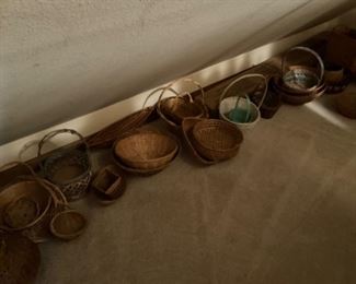 Baskets in closet