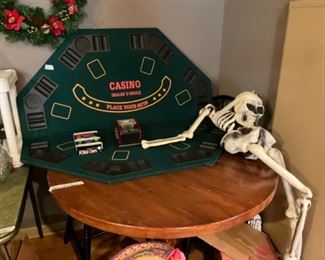 Game table with skeleton