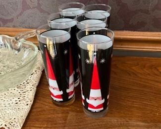 Christmas set of 6 glasses