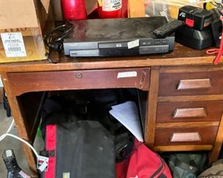 Desk in garage