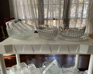 Miscellaneous clear glass in dining room 