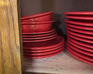 Red Fiesta plates & more- Kitchen