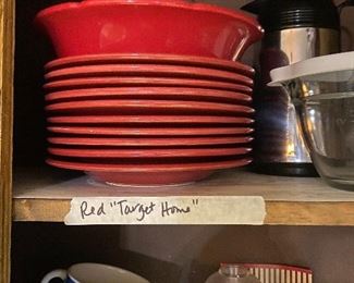 Red Target plates - kitchen