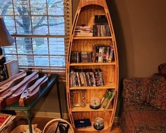 Canoe bookshelf