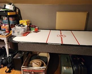 Upstairs - air hockey table 
