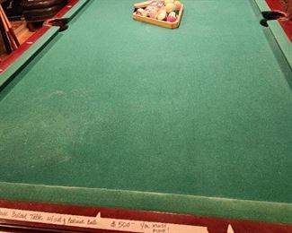 Upstairs  -  Billiard table - you must move