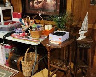 Downstairs - room to left from entrance - tables & miscellaneous 