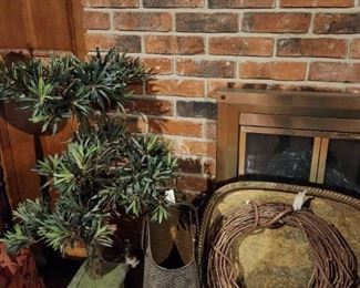 Downstairs - room to left from entrance - Fireplace items