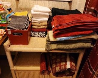 Upstairs - bamboo chest, towels, hand towels, wash cloths 