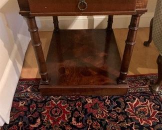 Pair of solid wood end tables