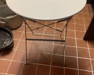 Metal cafe table