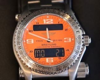 Breitling Emergency with Box and Papers. New service by Breitling, New Crystal, and more. Authentic. 