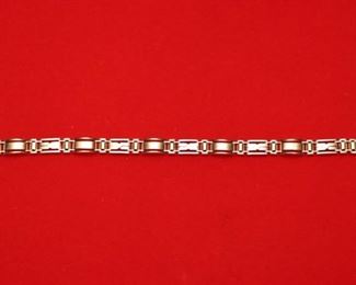 14 kt yellow/White Gold Men’s Bracelet (21.8g)