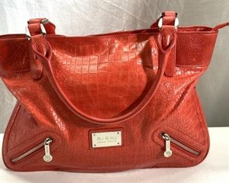 RIONI Red Crocodile Leather Handbag
