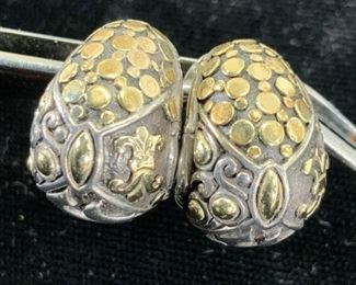 John Hardy 18K Gold Balinese Omega Back Earrings
