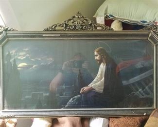 Large Jesus picture.