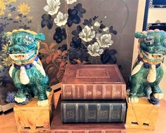 Colorful Asian foo dogs