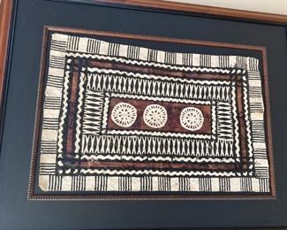 More textile framed art