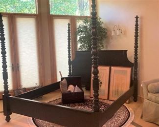 King size poster bed