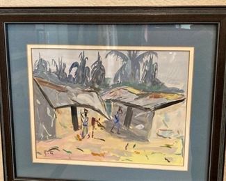 Matted and framed art