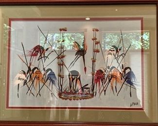 Matted and framed art