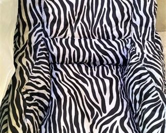 Zebra print fabric - "sit-in-the-floor-chair"