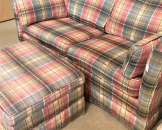 Loveseat and ottoman