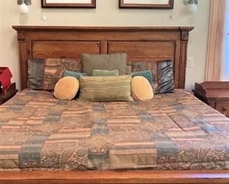 King size bed with headboard and footboard