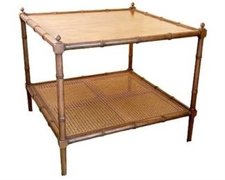 Lot 013
Mid Century Baker Furniture Bamboo and Woven Cane Side Table